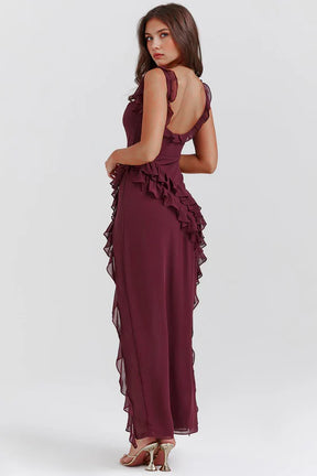 Hailey Long Dress - Wine