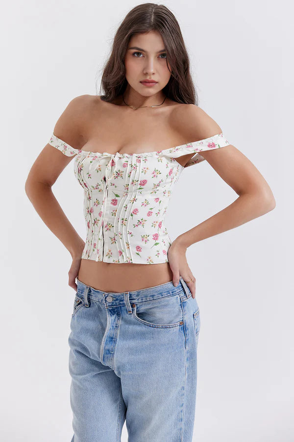 Mariah Floral Corset - Pink