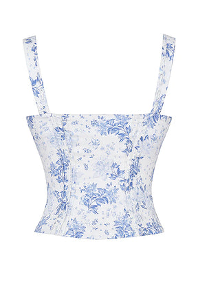 Mariah Floral Corset - Blue