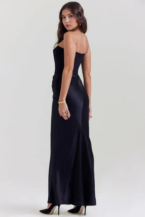 Lily Shaping Long Dress - Black