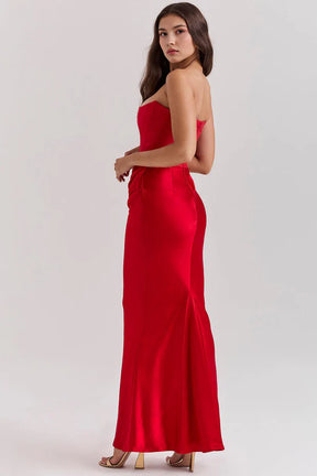 Lily Shaping Long Dress - Red