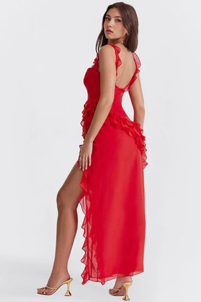 Hailey Long Dress - Red