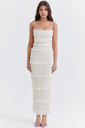 Katherine Long Dress - White