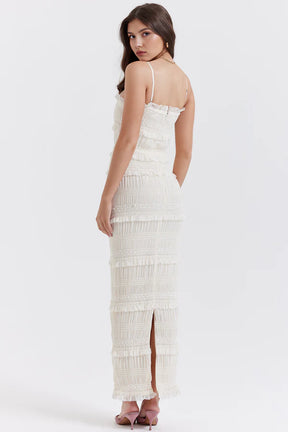 Katherine Long Dress - White